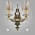 Osgona Battitura Art Crystal Wall Sconce 3D model small image 2