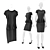 Elegant Black Dress with Basque 3D model small image 1