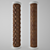 Luxury Leather Column Stand 3D model small image 1