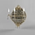 Golden Elegance Mirror Sconce 3D model small image 1
