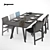 Modern Dining Set: Chameleon Table with Accent Cutlery and Nymphenburg Dinnerware 3D model small image 1