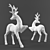 Elegant Deer Sculpture 3D model small image 1