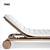 Tribu Kos Lounger: Luxury Teak Relaxation 3D model small image 1