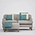 Elegant Chopin Sofa by Shopen 3D model small image 1