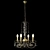 Luxury Crystal Chandelier with Gold & Chrome Finish 3D model small image 1