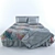 Stylish MALM Bed & Linens 3D model small image 1