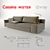 Minimalist Low-Back Sofa with Table Lamp 3D model small image 1