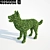 Poly Topiary Dog Statue 3D model small image 1