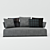 Luxury Comfort Scandinavian Style Sofa 3D model small image 1