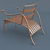 Urban Metal Chair: A Thinking Man's Perch 3D model small image 3