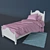 Charming Provence-Style Children's Bed 3D model small image 3