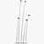 Elegant Sampei Davide Groppi Torches 3D model small image 3