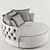 Luxury Fendi Armchair, Efea Capitonne 3D model small image 3