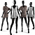 Sleek Female Mannequins Set 3D model small image 2