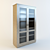 Glass Showcase Wardrobe 3D model small image 1