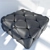 Classic Leather Diagonal Pouf 3D model small image 1