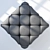 Classic Leather Diagonal Pouf 3D model small image 2