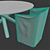 Minimalistic Style: Minotti Case Hair + Van Dyck Table 3D model small image 3