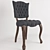 Elegant French Violetta Dining Chair 3D model small image 1