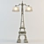 Elegant Eiffel Tower Floor Lamp 3D model small image 1