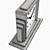 Athena Deco Clock: Sleek Silver Timepiece 3D model small image 3