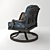 Sedona Swivel Chair: Stylish comfort! 3D model small image 2