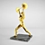 Muscle Man Weightlifting Figurine 3D model small image 1