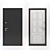 Metal-Wood Entrance Doors (2pcs) 3D model small image 2