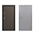 Two-tone Metal Front Door with Bonus Fireproof Safety 3D model small image 1