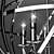 Zany FL2280/5 Chandelier: Unique Lighting Statement 3D model small image 3