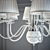 Elegant White Gold Chandelier 3D model small image 2