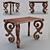 Wooden Coffee Table 3D model small image 1