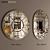 Elegant Katrine Mirrors - Round & Oval 3D model small image 1