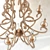 Beaded Elegance Chandelier: Handcrafted Iron & Bronze 3D model small image 3