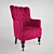 Modern Fuchsia Nina Chair 3D model small image 1