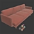 Versus Emo 3 Seater Sofa 3D model small image 3