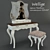 Elegant Provence Vanity Set Oskar 3D model small image 1