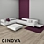 Modern Chic: Cinova Elle Sofa 3D model small image 1