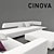 Modern Chic: Cinova Elle Sofa 3D model small image 3