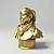 Golden Girl Bust Statue 3D model small image 1