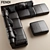 Luxurious FENDI CASA Agadir Sofa 3D model small image 1