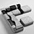 Luxurious FENDI CASA Agadir Sofa 3D model small image 3