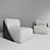 Lagoon: Modern Lounge Chair 3D model small image 1