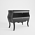 Elegant Ebony Commode 3D model small image 1