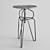 Industrial Metal Loft Stool 3D model small image 1