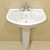 IDO Trevi 56cm Sink & Pedestal 3D model small image 1