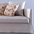 Elegant Curved Crono Sofa 3D model small image 2