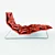 Floral Bliss Lounger 3D model small image 2