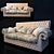 Elegant 3 Cushion Classic Sofa 3D model small image 1