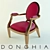 Elegant Donghia Medallion Armchair 3D model small image 1